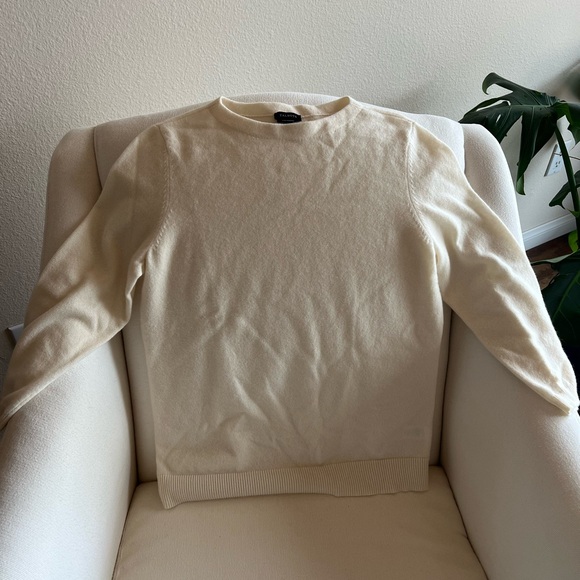 💎EUC💎 3/4 Sleeve Cashmere Cream Sweater - Picture 4 of 7